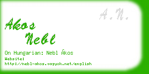 akos nebl business card